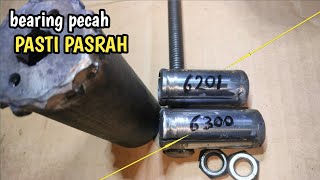 Membuat treker bearing yang berkualitas||manfaatkan barang bekas