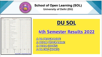 Du Sol Result 4th Semester 2022 | Ran2goal (DU SOL) #du #dusol #admission