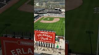Aerial footage of the new Chattanooga Lookouts Stadium