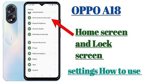 OPPO A18 Home screen and Lock screen settings hidden features || tips and tricks