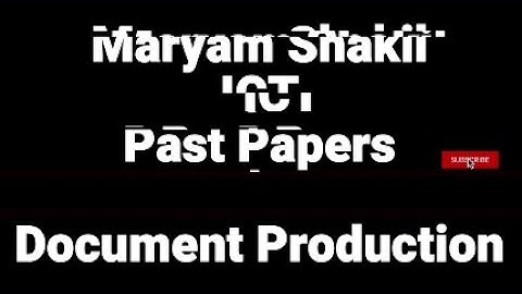 IGCSE ICT October November 2019 Paper 2-Document Production