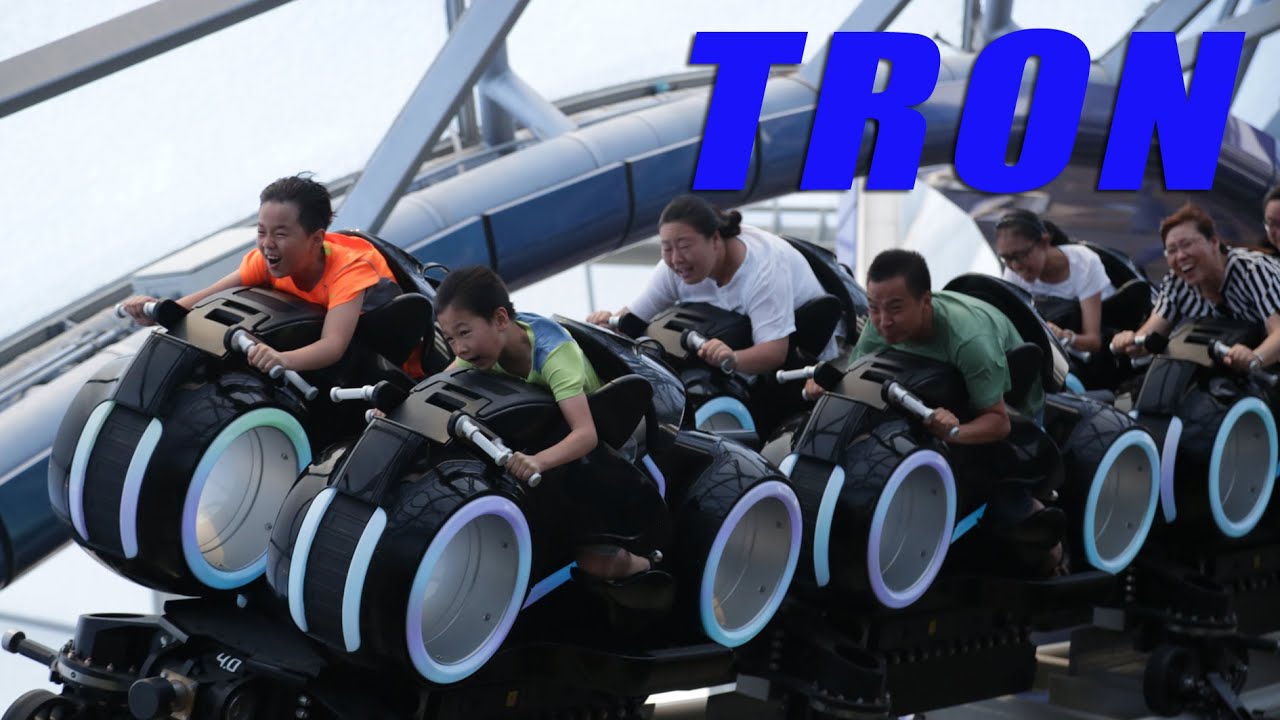 TRON Roller Coaster at Shanghai Disneyland One of a kind YouTube