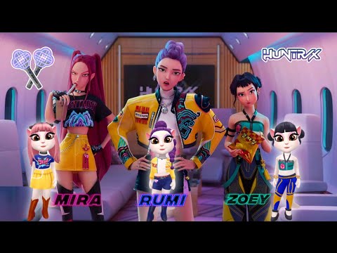 🌈 My Talking Angela 💖 ➕ Kpop Demon Hunter Huntrix makeover 💄💄 Cosplay // Rumi Zoey Mira