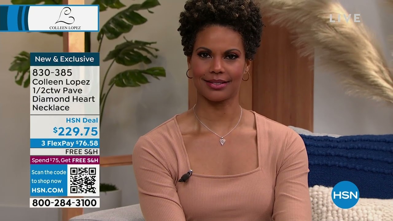 Colleen Lopez 1/2ctw Pav Diamond Heart Sterling Silver N...