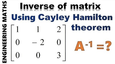 Cayley Hamilton : Inverse of a matrix | Step wise explanation | Example solved 2 |
