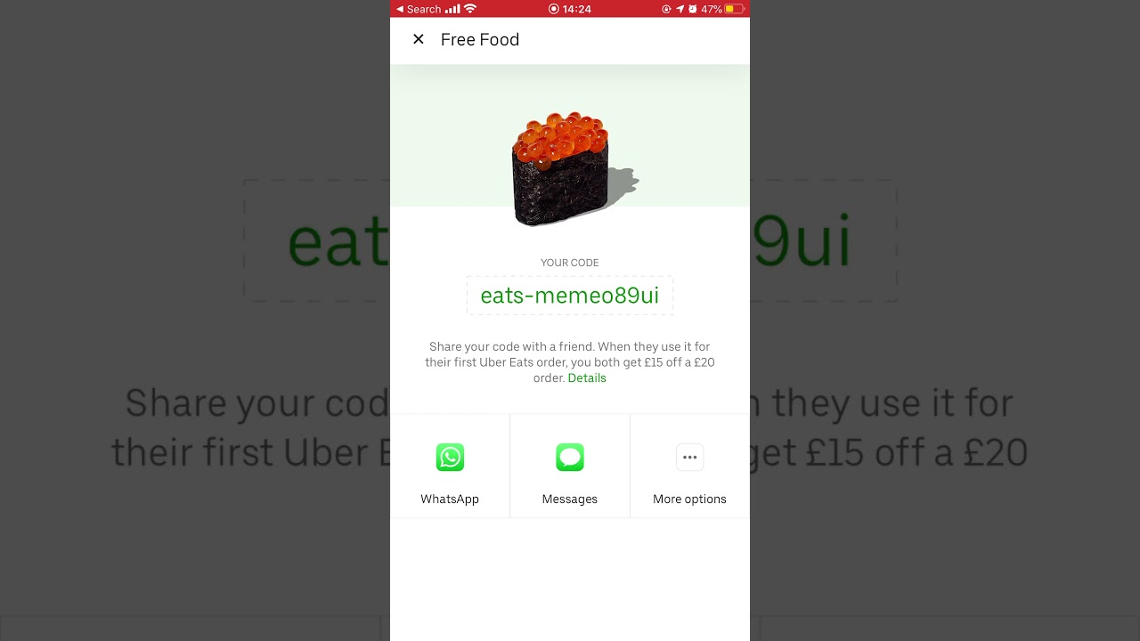 FREE FOOD ON UBER EATS | £15 OFF YOUR FIRST ORDER PROMO ...
