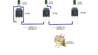 12v DC to 220v AC convert // 1500W inverter circuit #inverter #youtubevideos