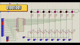 Simulation: Semiconductor memory using Proteus and 6116 SRAM