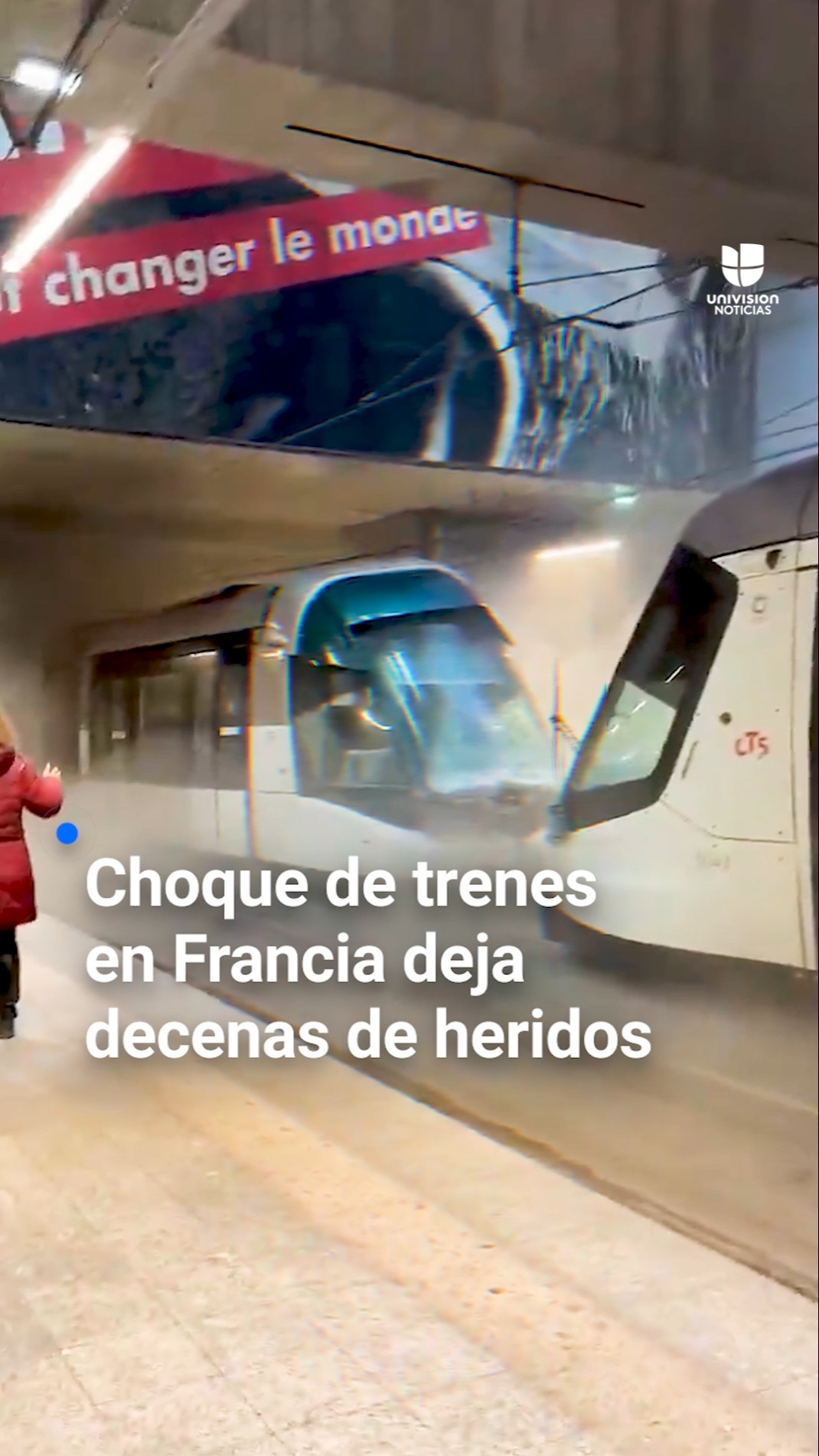 Choque de trenes en Francia deja decenas de heridos