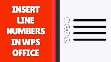 Regelnummers invoegen in WPS Office Writer