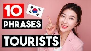 Top 10 MustKnow Korean Phrases for Tourists! | 한국언니 Korean Unnie