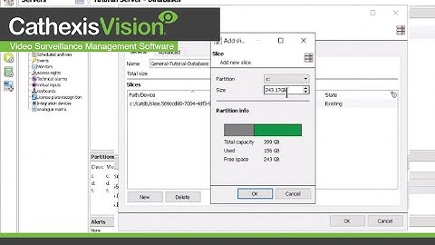Using CathexisVision - opening and selecting database tab