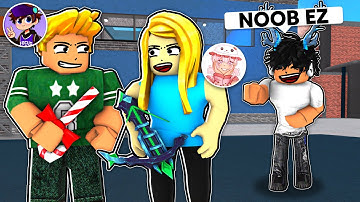 TROLLING As NOOBS With EXPENSIVE WEAPONS In MM2.. (so fun)
