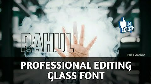 PROFESSIONAL EDITING GLASS FONT BY RAHUL CREATIONS