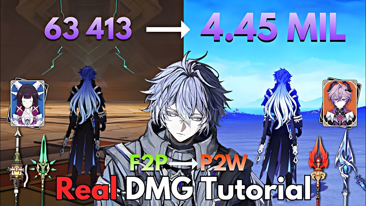 Flins 4.5 Mil Real DMG Tutorial! Increase His DMG! Genshin Impact