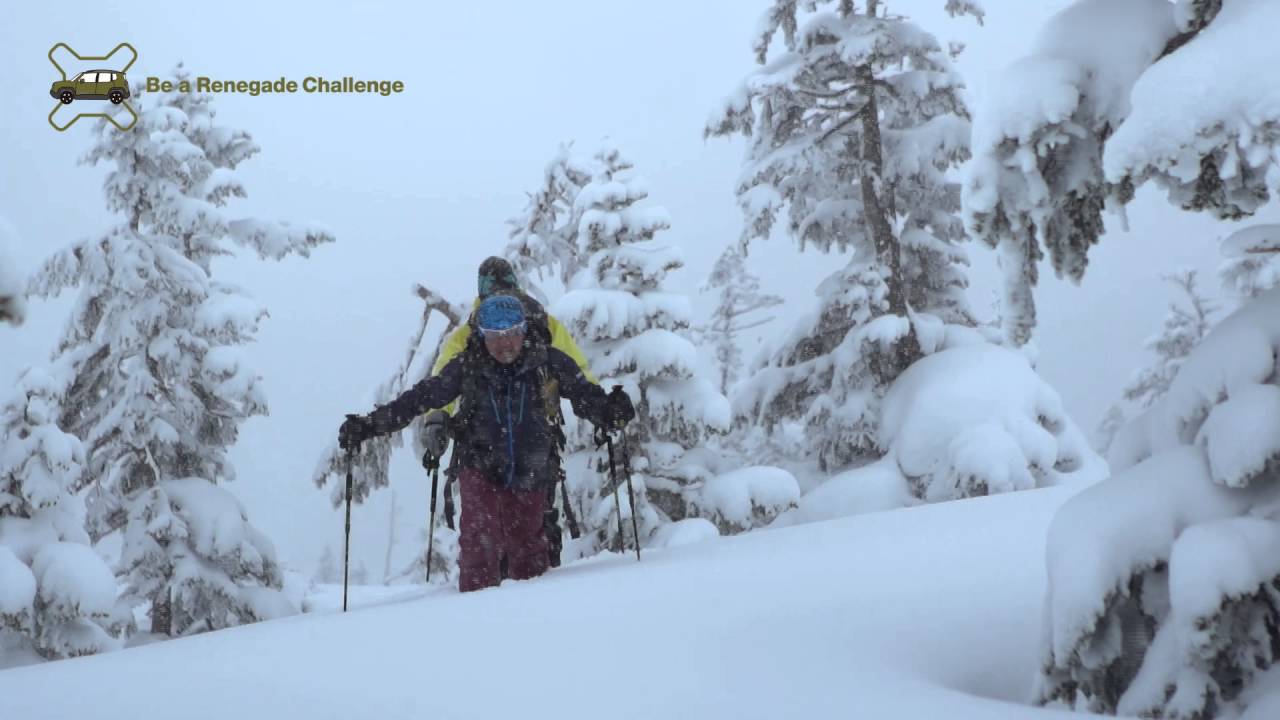 BE A RENEGADE CHALLENGE 「バックカントリースキーに挑戦」 - YouTube