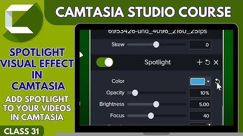 How to use the Spotlight Visual Effect in Camtasia : Add spotlight to your media