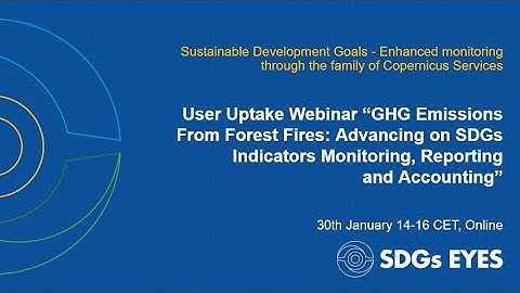 User Uptake Webinar "GHG Emissions from forest fires"