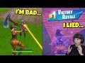 i pretended to be a FAKE NOOB and shocked random players ... (funny reactions)