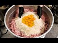 100% 소고기 수제 패티, 두툼한 더블 패티 수제 함박 스테이크, 정씨함박, Handmade Double Patty Hamburg steak, Korean street food