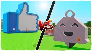 👉 Casa de LIKE vs casa de la CAMPANITA DE YOUTUBE - MINECRAFT