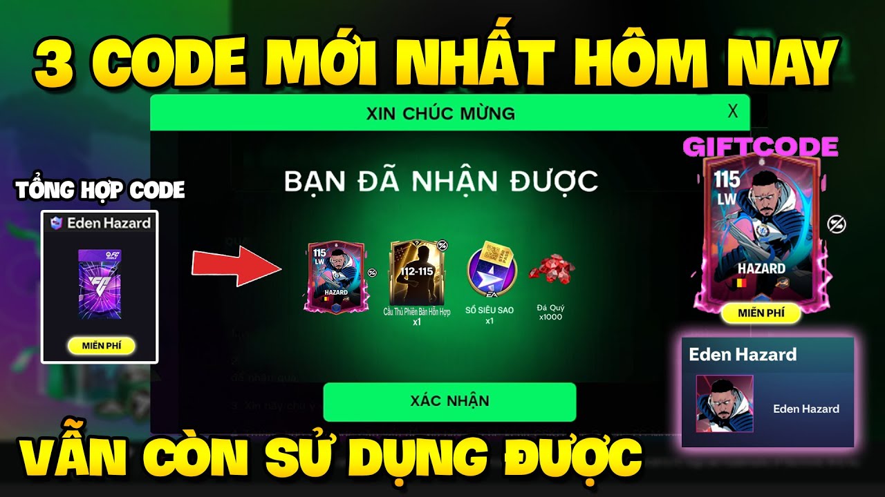 Nhập 3 Code Fc Mobile VN Mới Nhất 16/1 Nhận Quà FV, Pack Cầu Thủ Và Gem Miễn Phí Còn Sử Dụng Được