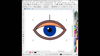 Как нарисовать глаз в Corel Draw. Очень простой способ.  #школаиллюстрации