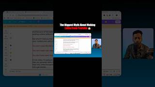 The Biggest Myth About Making Lakhs From YouTube 🤯 #shorts #youtube #moneymaking