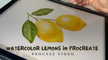 Painting Watercolor Lemons in Procreate | Relaxing Process Video 🍋