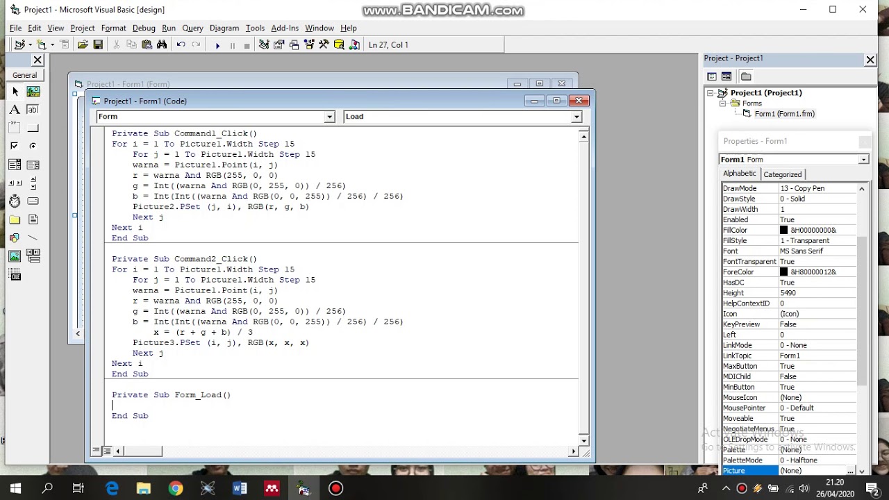 Perputaran Citra dan grayscale use visual basic 6.0 - YouTube