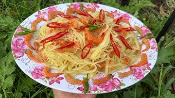 Cách trộn mắm tép với đu đủ ngon để được lâu