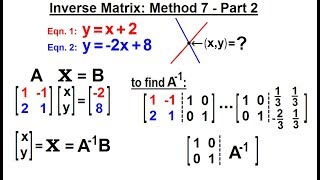 Algebra - Ch. 34: Solving System of Linear Equations (13 of 31) Inverse Matrix: Method 7: Part 2