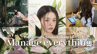 How to Manage School, Tuition & Self-Study Without Burnout (Perfect guide)💗 || 8 Best Study Tips📚 Net Worth