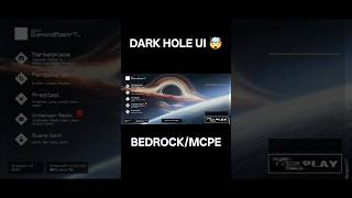 Black hole UI for Minecraft BEDROCK/MCPE 🤯#minecraft #blackhole #viral #mcpe