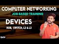 Switch ,Hub, Bridge Network Devices Explained  in Hindi Part- 11