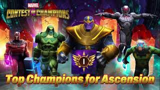 Top Champions For Ascension || mcoc