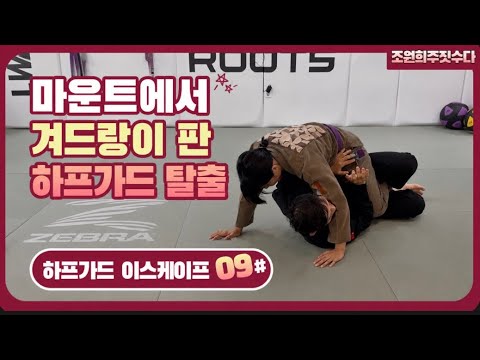 마운트에서 겨드랑이 판 하프가드로 이스케이프하기 | 조원희 주짓수업