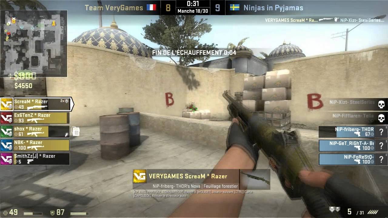 VERYGAMES ScreaM vs NiP de_dust2 dreamhack highlights