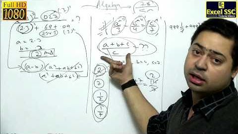 IMPORTANT: Maths ALGEBRA QUESTIONS - SSC CGL Preparation Tutorials (Excel SSC Coaching Classes)