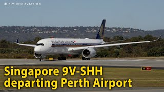 Singapore Airlines (9V-SHH) departing Perth Airport on RW03.