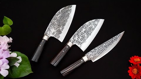 Bộ Dao HOA VĂN Chống Dính CÁN MUN- ĐỘC ĐÁO - BẮT MẮT - HÀNG CHUẨN CỦA HTX DAO PHÚC SEN