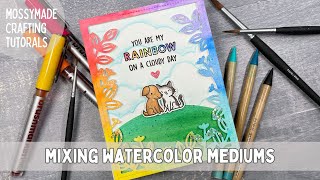 Mixing Watercolor Mediums - Creating a Memorial card for a Friend