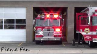 NEW Truck 7 Responding Portland Fire & Rescue (2015 Pierce Arrow XT 100' Tiller)