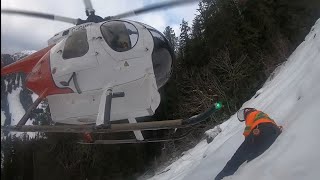 Building a Helicopter Pad DEEP in the Forest | A Heli-Logging hiking Adventure