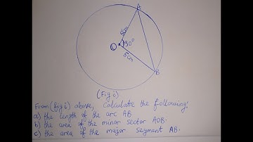 Finding the Arc length, area of Sector and area of Segment