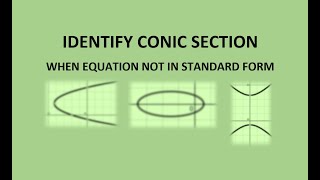 How to identify conic sections when not in standard form