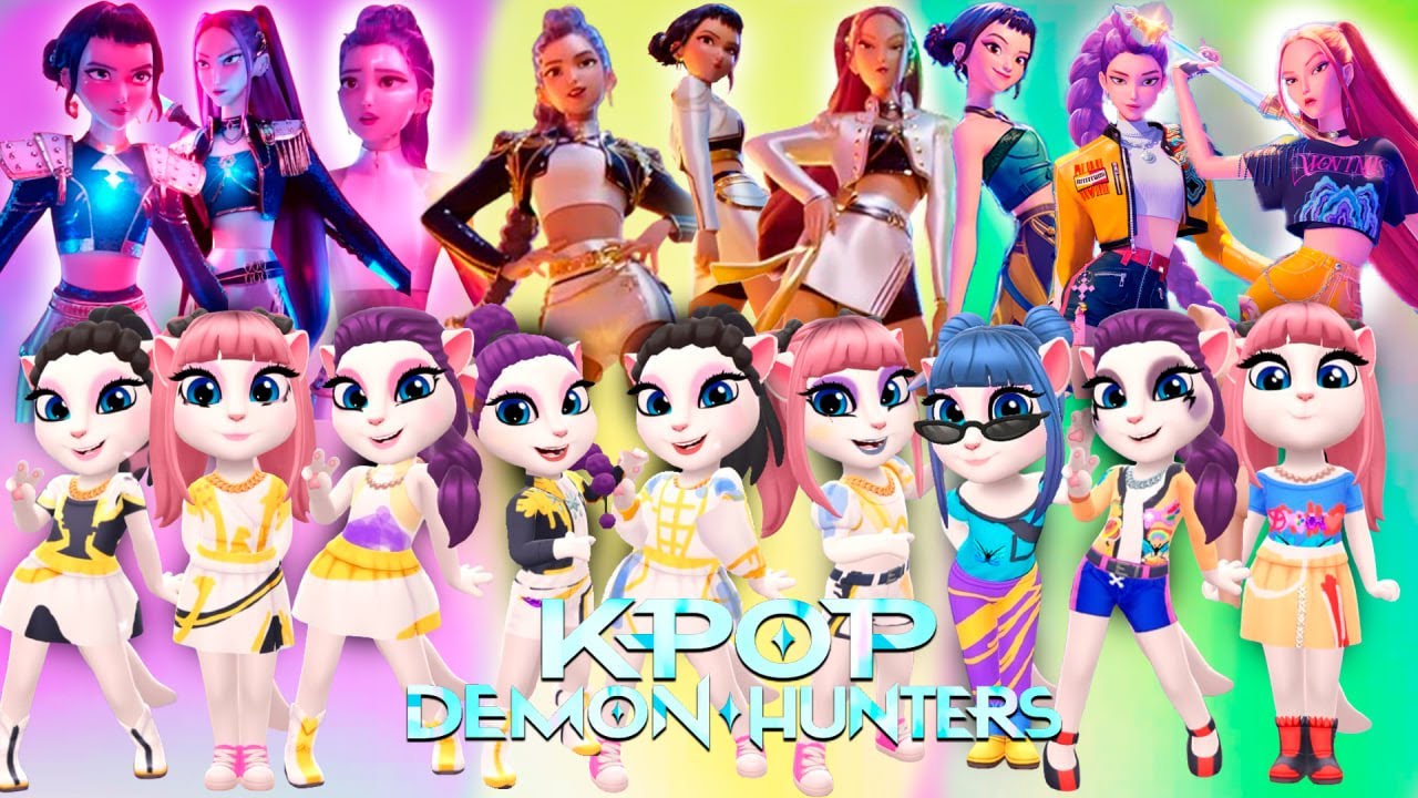 😈🎵 My Talking Angela 2 | K -POP DEMON HUNTERS | New Cosplay Makeover🔥✨