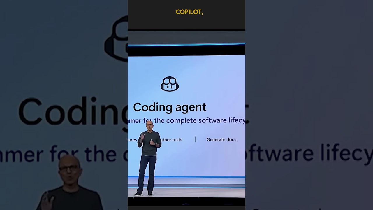 Microsoft's New coding co-pilot 😮#microsoft #microsoftbuild #satya #ai #github #githubcopilot