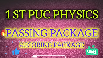 1st puc physics passing package 2025