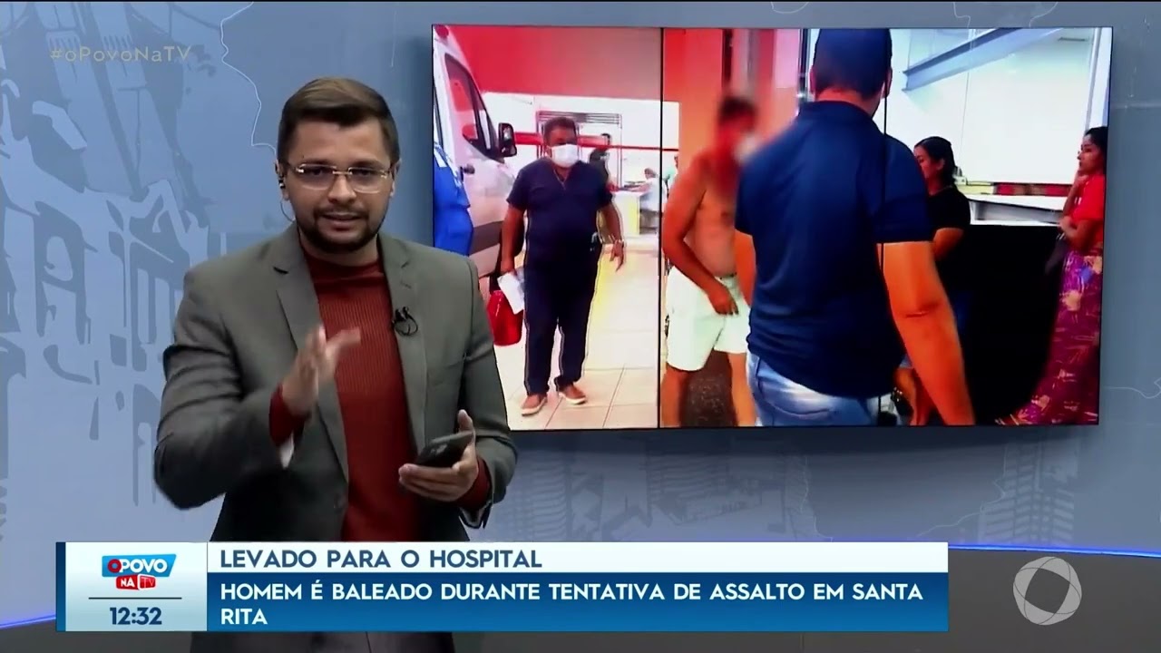 Homem é baleado durante tentativa de asaslto em Santa Rita - O Povo na TV